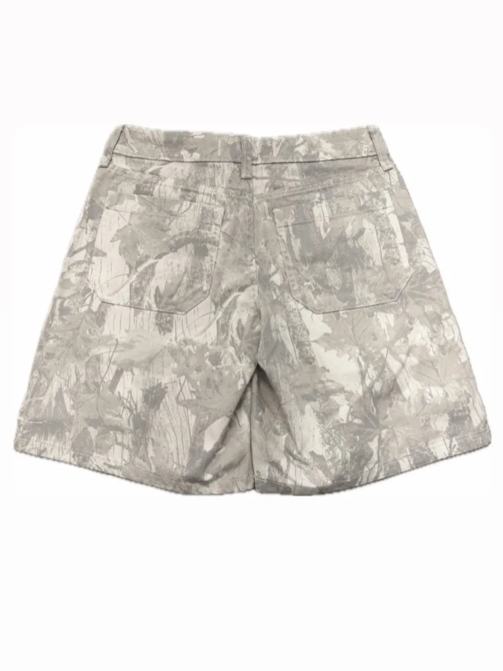 HOLLISTER WOMEN 0/25 LOW-RISE BAGGY JORTS IN WHITE CAMO DENIM NWT